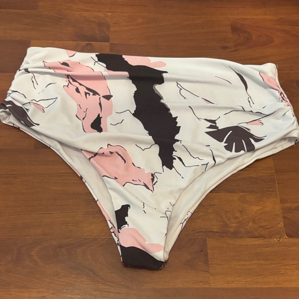 Stylish Pink and Black Women's Swim Bottom